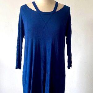 stunning Aïko royal blue dress shirt size medium worn once